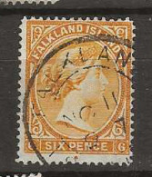 1891 USED Falkland Islands Mi 12a - Falklandeilanden