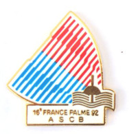 Pin's 16° FRANCE PALME 92 - A S C B - Logo - Palme Tricolore - I.t.p.c - N199 - Swimming