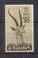 COLONIA ITALIANA  A.O.I. 1938 SOGGETTI VARI SASS. 8 MNH XF - Italian Eastern Africa