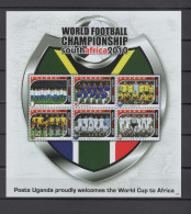 Uganda 2011 Football Soccer World Cup Set Of 2 Sheetlets MNH - 2010 – Zuid-Afrika