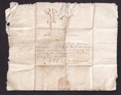 DDGG 054 - Incoming Mail - Lettre Précurseur BRUXELLES 1680 à VALLANCIENNES (VALENCIENNES) - Port à L'encre III Patars - ....-1700: Voorlopers