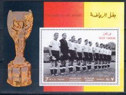 Khor Fakkan 1969 Mi# Block 20 A ** MNH - German National Football Team / Soccer - Khor Fakkan