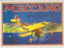 JOUETS MECCANO AVION - PUBLICITE RECLAME - CARTE POSTALE 10X15 CM NEUF - Altri & Non Classificati