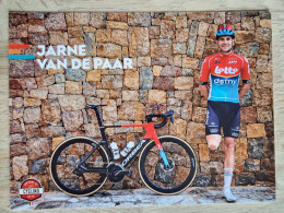 Card Jarne Van De Paar - Team Lotto Dstny - 2024 - Belgium - Cycling - Cyclisme - Ciclismo - Wielrennen - Wielrennen