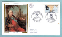 FDC France 1988 - Personnages Célèbres (grands Navigateurs) - Suffren - YT 2518 - 13 Cannat (soie) - 1980-1989