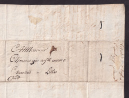 DDGG 055 - Lettre Précurseur ST VALERY 1675 Vers LILLE - Port à L'encre 5 Sols - ....-1700: Précurseurs