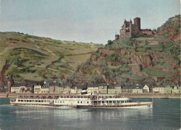 Navigation Sailing Vessels & Boats Themed Postcard Burg Katz Am Rhein Pleasure Cruise - Sailing Vessels