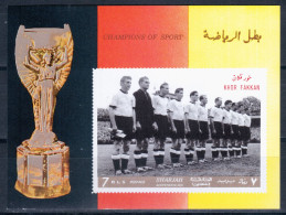 Khor Fakkan 1969 Mi# Block 20 B ** MNH - Imperf. - German National Football Team / Soccer - Autres & Non Classés