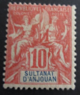 ANJOUAN N°14 NEUF* TB  COTE 45 EUROS VOIR SCANS - Unused Stamps