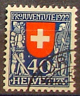 Schweiz Suisse Pro Juventute 1922: Ritter+Soldat Zu WI 24 Mi 178 Yv 191 Mit Eck-Stempel Von ZÜRICH (Zu CHF 90.00) - Usati