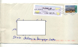 Lettre Flamme Chiffree  Sur Vignette Bureau Floing - 2000 « Avions En Papier »