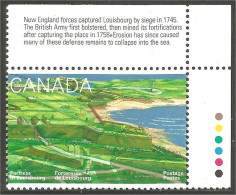 Canada Forteresse Louisbourg Fortifications Marge Couleurs English Margin MNH ** Neuf SC (C15-51tura) - Unused Stamps