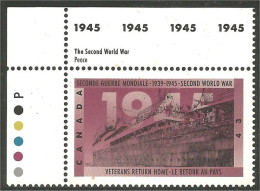 Canada Retour Au Pays Veterans Return Home Bateau Ship Boat Marge 1945 Margin MNH ** Neuf SC (C15-41tul) - Unused Stamps