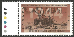 Canada 1944 Artillerie Artillery Marge 1944 Margin MNH ** Neuf SC (C15-38p) - Nuevos