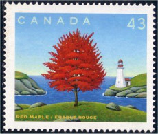 Canada Arbre Erable Red Maple Tree Phare Lighthouse MNH ** Neuf SC (C15-24lc) - Vuurtorens