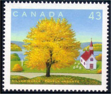 Canada Arbre Erable Argente Silver Maple Tree Eglise Church MNH ** Neuf SC (C15-24cc) - Kerken En Kathedralen