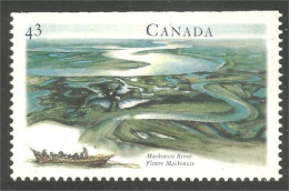 Canada Fleuve MacKenzie River Bateau Canoe Canot MNH ** Neuf SC (C15-13hb) - Indiens D'Amérique