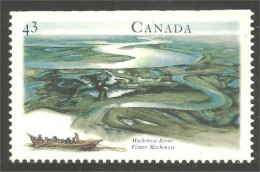 Canada Fleuve MacKenzie River Bateau Canoe Canot MNH ** Neuf SC (C15-13ha) - Nuevos