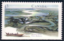 Canada Fleuve MacKenzie River Bateau Canoe Canot MNH ** Neuf SC (C15-13ba) - Nuevos
