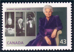 Canada Jeanne Sauvé MNH ** Neuf SC (C15-09b) - Femmes Célèbres