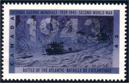 Canada Bataille L'Atlantique Battle Of Atlantic World War II MNH ** Neuf SC (C15-05c) - Militaria
