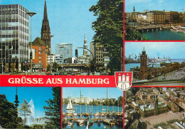 Navigation Sailing Vessels & Boats Themed Postcard Hamburg Harbour - Segelboote