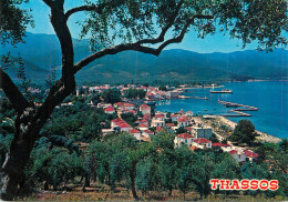 Navigation Sailing Vessels & Boats Themed Postcard Thassos Harbour - Sailing Vessels