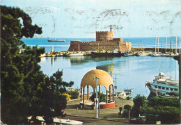 Navigation Sailing Vessels & Boats Themed Postcard Rhodos Harbourpartial View - Sailing Vessels