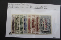 ALEXANDRETTE  POSTE AERIENNE N°1 à 8 NEUF* TB  COTE 70 EUROS VOIR SCANS - Unused Stamps