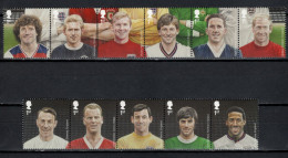 UK England, Great Britain 2013 Football Soccer Players, 150 Year Of Organized Football Sport Set Of 11 MNH - Unused Stamps