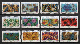 - FRANCE Adhésifs N° 2276/87 Oblitérés - Série Complète FLEURS & PAPILLONS 2023 (12 Timbres) - - Gebruikt