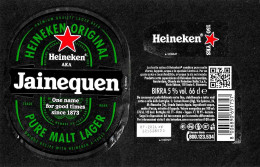 OLANDA - Etichetta Birra Beer Bière HEINEKEN Nome Sbagliato JAINEQUEN 150° Anniv. "one Name For Good Times Since 1873" - Birra