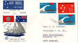 AUSTRALIE 1970 - Omslagen Van Eerste Dagen (FDC)