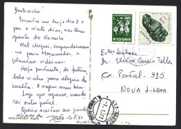 Postal De Moçamedes, Angola Circulado Para Nova Lisboa, Stamps Povoamento E Mineral Dioptase. - Angola