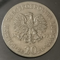 Monnaie Pologne - 1977 - 20 Zlotych Nowotko MW - Pologne