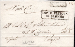 B27 - LETTERA PREFILATELICA DA BASSANO A VENEZIA 1830 - 1. ...-1850 Prephilately