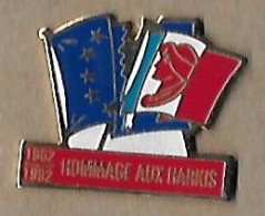 @@ Drapeaux Hommage Aux HARKI Algériens Fidèles à La France 1962-1992  2.2x2.8 @@gen01a - Militaria