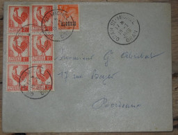 Enveloppe ALGERIE, ORAN SAINT MICHEL Pour BORDEAUX - 1949 ............ Boite1.......... 240424-1 - Storia Postale