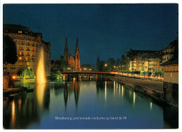 Strasbourg - Promenade Nocturne Au Bord De L'ill - Strasbourg