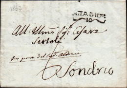 B28 - LETTERA PREFILATELICA DA MILANO A SONDRIO 1832 - 1. ...-1850 Vorphilatelie