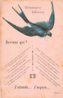 Hirondelle - Carte Ancienne - COLLAGE - DEVINEZ QUI ? Messagère D'Amour - Oiseaux