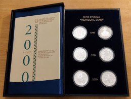 1998-2000 Italia Verso Il 2000 6 Coins In Silver Proof - Andere & Zonder Classificatie