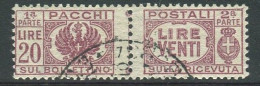 LUOGOTENENZA 1946 PACCHI POSTALI 20 LIRE USATA - Postpaketten