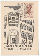 Carte Journée Du Timbre 1950,  St Louis Du Sénégal - Cartas & Documentos
