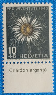 1943 Zu J 106 PRO JUVENTUTE Avec TABS En Français ** / MNH - Unused Stamps