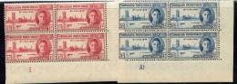 BRITISH EMPIRE, 1946 PEACE ISSUE, 5 DIFFERENT PLATE BLOCK SETS, MLH - Somaliland (Protectoraat ...-1959)