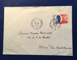 Cachet Porte Hélicoptères Jeanne D'Arc 1985. Pli Nature - Schiffspost