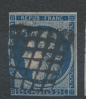 Lot N°82828   N°4a Bleu Foncé, Oblitéré Grille De 1849 - 1849-1850 Ceres