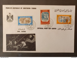 ADEN SOUTH YEMEN 1968 GIRL SCOUT MOVEMENT FIRST DAY COVER - Yémen