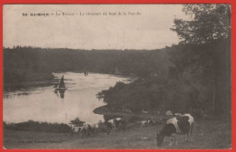 CPA QUIMPER - Rivière Vire-Court Du Saut De La Pucelle - Vache - 1907 Cachet AMBULANT - Quimper